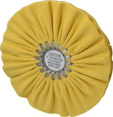 Made in USA - 8" Diam x 1/2" Thick Unmounted Buffing Wheel - 14 Ply, Bias Cut, 5/8" Arbor Hole - Exact Tool & Supply