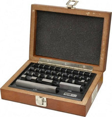 Fowler - 36 Piece, 0.05 to 4", Grade 0, Steel Gage Block Set - Rectangular, 0.000004" Tolerance - Exact Tool & Supply