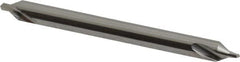 Made in USA - #1 Plain Cut 60° Incl Angle Solid Carbide Combo Drill & Countersink - Exact Tool & Supply