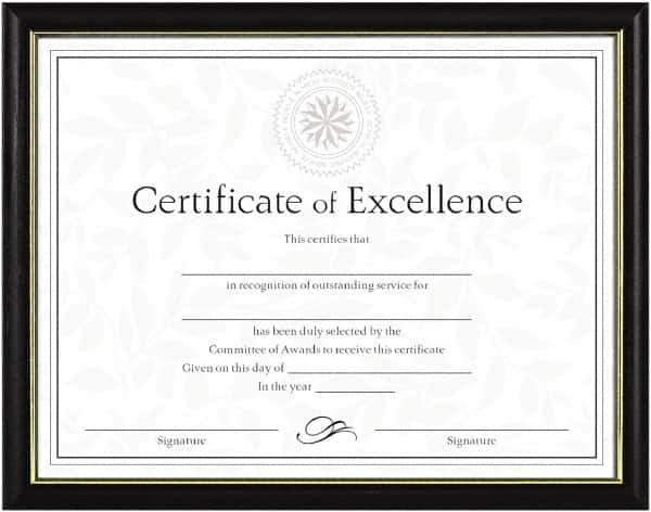 Dax - Black Document Holders-Certificate/Document - 11" High x 8-1/2" Wide - Exact Tool & Supply