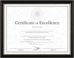 Dax - Black Document Holders-Certificate/Document - 11" High x 8-1/2" Wide - Exact Tool & Supply