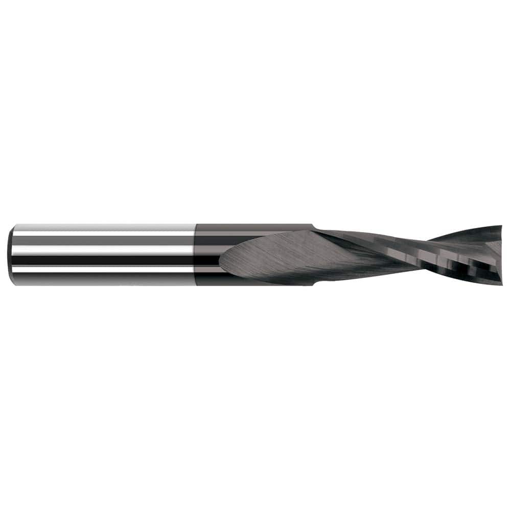 Harvey Tool - 1/32", 3/32" LOC, 1/8" Shank Diam, 1-1/2" OAL, 2 Flute Solid Carbide Square End Mill - Exact Tool & Supply
