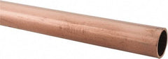 Mueller Industries - 10' Long, 5/8" OD x 1/2" ID, Grade C12200 Copper Water (K) Tube - 0.049" Wall Thickness, 0.343 Ft/Lb - Exact Tool & Supply