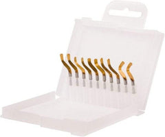 Shaviv - 12 Piece Hand Deburring Tool Set - B Blade Holder, B10P, B11P, B20P, B30P Blades, For Hole Edge, Straight Edge - Exact Tool & Supply