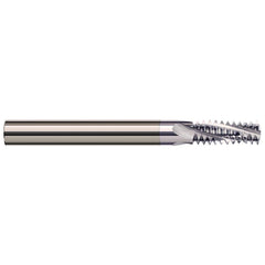 Harvey Tool - 1/16-27 to 1/8-27 Internal/External 27 TPI 1/4" Shank 3-Flute Solid Carbide Helical Flute Thread Mill - Exact Tool & Supply