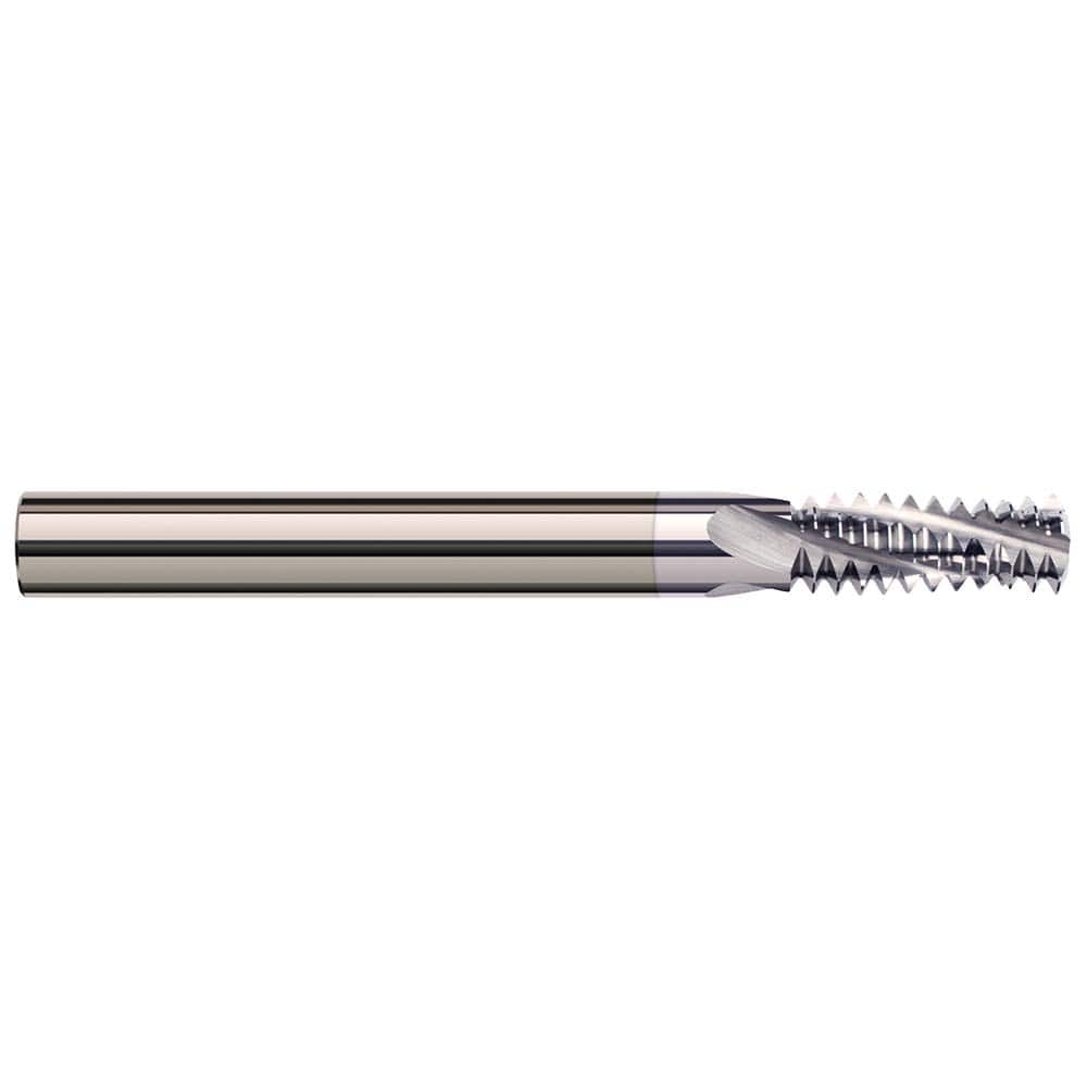 Harvey Tool - 1/4-28 Internal/External 28 TPI 3/16" Shank 3-Flute Solid Carbide Helical Flute Thread Mill - Exact Tool & Supply
