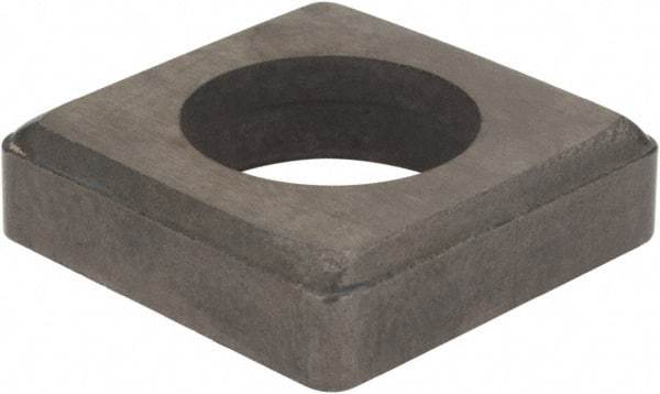 Hertel - 3/4" Inscribed Circle, Square External Turning Shim for Indexables - 3/16" Thick, ISSN Shim Style, Negative Rake, Neutral Cut - Exact Tool & Supply