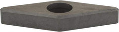 Hertel - 1/2" Inscribed Circle, Diamond (Shape) External Turning Shim for Indexables - 3/16" Thick, IVSN Shim Style, Negative Rake, Neutral Cut - Exact Tool & Supply