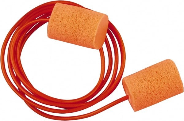 PRO-SAFE - Earplugs; Disposable or Reusable: Yes ; Attachment Style: Corded ; Style: Corded ; Disposable: Yes ; Plug Shape: Barrel ; Plug Color: Orange - Exact Tool & Supply