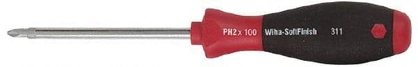 Wiha - #3, 10-3/4" OAL, Round Shaft Phillips Screwdriver - 6" Blade Length, Ergonomic Handle - Exact Tool & Supply