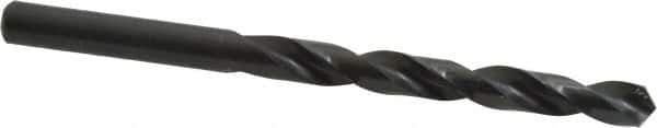 Walter-Titex - 8mm 118° High Speed Steel Jobber Drill - Oxide Finish, Right Hand Cut, Spiral Flute, Straight Shank, 4-39/64" OAL, Standard Point - Exact Tool & Supply