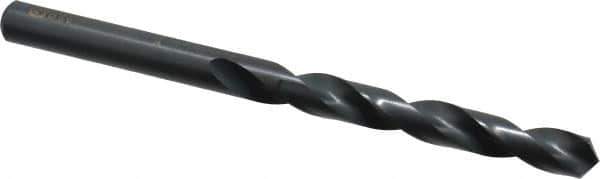 Walter-Titex - 8.9mm 118° High Speed Steel Jobber Drill - Oxide Finish, Right Hand Cut, Spiral Flute, Straight Shank, 4-59/64" OAL, Standard Point - Exact Tool & Supply