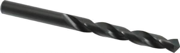 Walter-Titex - 10.5mm 118° High Speed Steel Jobber Drill - Oxide Finish, Right Hand Cut, Spiral Flute, Straight Shank, 5-15/64" OAL, Standard Point - Exact Tool & Supply