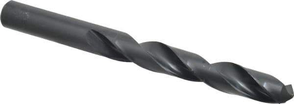 Walter-Titex - 18mm 118° High Speed Steel Jobber Drill - Oxide Finish, Right Hand Cut, Spiral Flute, Straight Shank, 7-33/64" OAL, Standard Point - Exact Tool & Supply