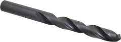 Walter-Titex - 18mm 118° High Speed Steel Jobber Drill - Oxide Finish, Right Hand Cut, Spiral Flute, Straight Shank, 7-33/64" OAL, Standard Point - Exact Tool & Supply