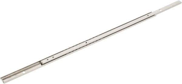 Sugatsune - 17-3/4" Slide Length, 13-11/64" Travel Length, Stainless Steel Ball Bearing Slide - 66 Lb Capacity at Full Extension - Exact Tool & Supply