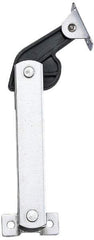 Sugatsune - 136mm OAL x 37mm Wide, 40 Lb Capacity, Spring Loaded Hard Down Lid Stay - Left Side, 4.7mm Mounting Hole Diam, 70° Max Opening, Polished 304 Stainless Steel & Polyacetal - Exact Tool & Supply