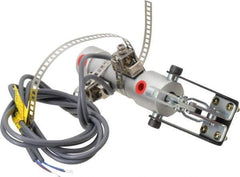 Gibraltar - 150 Lb Inner Hold Capacity, Vert Mount, Air Power Hold-Down Toggle Clamp - 10-32 Port, 90° Bar Opening, 0.69" Height Under Bar - Exact Tool & Supply