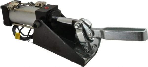 Gibraltar - 800 Lb Inner Hold Capacity, Vert Mount, Air Power Hold-Down Toggle Clamp - 1/8 NPT Port, 95° Bar Opening, 2-1/4" Height Under Bar - Exact Tool & Supply