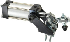 Gibraltar - 200 Lb Inner Hold Capacity, Vert Mount, Air Power Hold-Down Toggle Clamp - 1/8 NPT Port, 95° Bar Opening, 1.06" Height Under Bar - Exact Tool & Supply