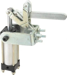 Gibraltar - 450 Lb Inner Hold Capacity, Horiz Mount, Air Power Hold-Down Toggle Clamp - 1/8 NPT Port, 95° Bar Opening, 2.76" Height Under Bar - Exact Tool & Supply