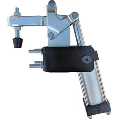 Gibraltar - 600 Lb Inner Hold Capacity, Horiz Mount, Air Power Hold-Down Toggle Clamp - 1/8 NPT Port, 88° Bar Opening, 3.84" Height Under Bar - Exact Tool & Supply