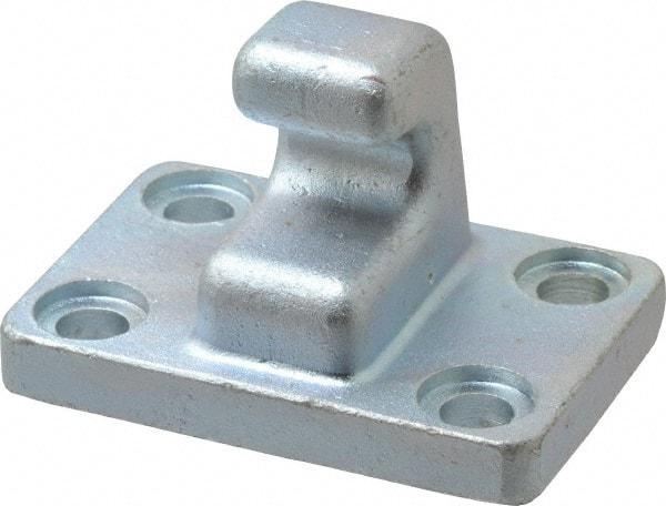 Gibraltar - 1 Lb Capacity, 0.41" Mounting Hole, Steel Clamp Latch Plate & Hook Assembly - 2.13" Base Length x 3.13" Base Width - Exact Tool & Supply