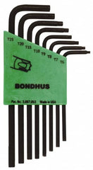 Bondhus - 8 Piece T6 to T25 L-Key Long Arm Torx Key Set - Exact Tool & Supply