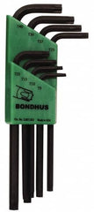 Bondhus - 8 Piece T9 to T40 L-Key Long Arm Torx Key Set - Exact Tool & Supply