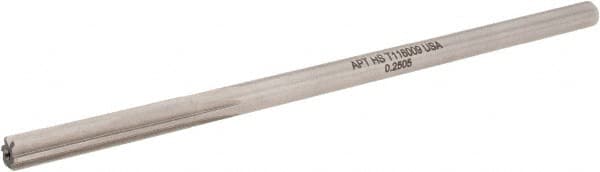 Alvord Polk - 0.2505" High Speed Steel 6 Flute Chucking Reamer - Exact Tool & Supply
