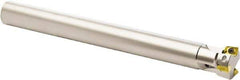 Seco - 94° Lead Angle, 32mm Min Cut Diam, 7mm Max Depth of Cut, Indexable Chamfer and Angle End Mill - 3 Inserts, XO.. 1204.. Insert Style, 250mm Overall Length, Through Coolant, Straight Shank - Exact Tool & Supply
