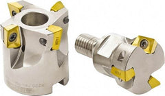 Seco - 94° Lead Angle, 32mm Min Cut Diam, 7mm Max Depth of Cut, Indexable Chamfer and Angle End Mill - 3 Inserts, XO.. 1204.. Insert Style, Through Coolant, Modular Connection - Exact Tool & Supply