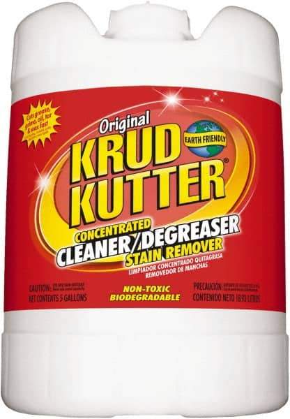Krud Kutter - 5 Gal Bucket Cleaner/Degreaser - Liquid, Water-Based, Mild - Exact Tool & Supply