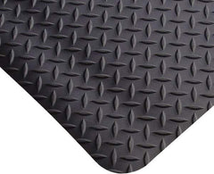 PRO-SAFE - 3' Long x 4' Wide, Dry Environment, Anti-Fatigue Matting - Black, Vinyl with Vinyl Sponge Base, Beveled on 4 Sides - Exact Tool & Supply