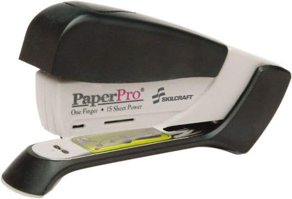 Ability One - 15 Sheet Desktop Stapler - Black, Gray - Exact Tool & Supply
