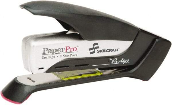 Ability One - 25 Sheet Desktop Stapler - Black & Silver - Exact Tool & Supply