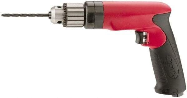 Sioux Tools - 1/4" Keyed Chuck - Pistol Grip Handle, 4,000 RPM, 14.16 LPS, 30 CFM, 1 hp - Exact Tool & Supply