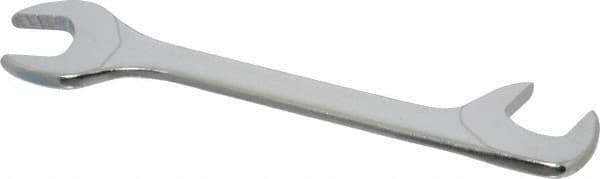Facom - 13mm Stubby Extra Thin Open End Wrench - 4-23/32" OAL, Double End, Satin Finish, 15° & 75° Head Angle - Exact Tool & Supply