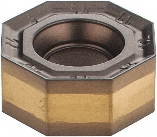 Iscar - ONMU050505 Grade IC5100 Carbide Milling Insert - TiCN/Al2O3 Finish, 0.2047" Thick, 13mm Inscribed Circle, 0.5mm Corner Radius - Exact Tool & Supply