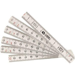 Wiha - Folding Rules Overall Length (Feet): 3.25 Graduation (Inch): 1/2 - Exact Tool & Supply