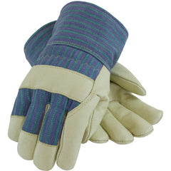 ‎78-3927/XL Insulated Leather Palm - Top Grain Pigskin - Thinsulate Lining - Bl./Green Fabric Back - SC - Exact Tool & Supply