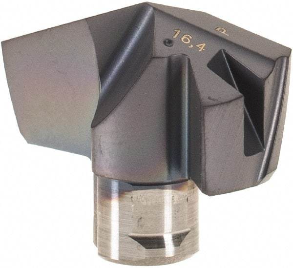Iscar - Series ICP, 16.41mm Diam Grade IC908 140° Replaceable Drill Tip - Carbide, TiAlN Finish, 16 Seat Size - Exact Tool & Supply