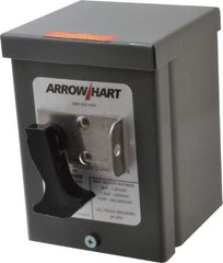 Cooper Wiring Devices - 3 Poles, 30 Amp, 3PST, NEMA, Enclosed Manual Motor Starter - 66.8mm Wide x 118.62mm Deep x 112.27mm High, 15 hp at 480 V, 15 hp at 600 V, 3 hp at 120 V & 7-1/2 hp at 240 V, CSA C22.2 No. 14, NEMA 3R & UL 508 - Exact Tool & Supply