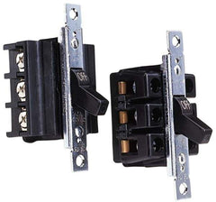 Cooper Wiring Devices - 2 Poles, 40 Amp, DPST, NEMA, Open Toggle Manual Motor Starter - 56.64mm Wide x 42.16mm Deep x 95.25mm High, 15 hp, CSA C22.2 No. 14, NEMA 1 & UL 508 - Exact Tool & Supply
