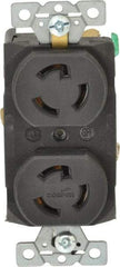 Cooper Wiring Devices - 277 VAC, 15 Amp, L7-15R NEMA, Receptacle - 2 Poles, 3 Wire, Female End, Black - Exact Tool & Supply