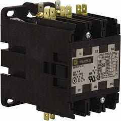 Square D - 3 Pole, 60 Amp Inductive Load, 110 Coil VAC at 50 Hz and 120 Coil VAC at 60 Hz, Definite Purpose Contactor - Exact Tool & Supply