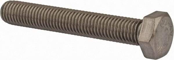 Value Collection - M12x1.75mm Metric Coarse, 80mm Length Under Head Hex Head Cap Screw - Fully Threaded, Grade 18-8 & Austenitic A2 Stainless Steel, Uncoated, 19mm Hex - Exact Tool & Supply