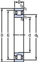 SKF - 1/2" Bore Diam, 1-1/8" OD, Open Deep Groove Radial Ball Bearing - 1/4" Wide, 1 Row, Round Bore, 540 Lb Static Capacity, 912 Lb Dynamic Capacity - Exact Tool & Supply