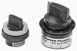 Norgren - 10-32 UNF Selector Valve - 2-Way, 6 Position, 0.03 CV Rate & Rotary Switch Detented - Exact Tool & Supply