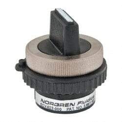 Norgren - 10-32 UNF Selector Valve - 2-Way, 3 Position, 0.03 CV Rate & Rotary Switch Detented - Exact Tool & Supply